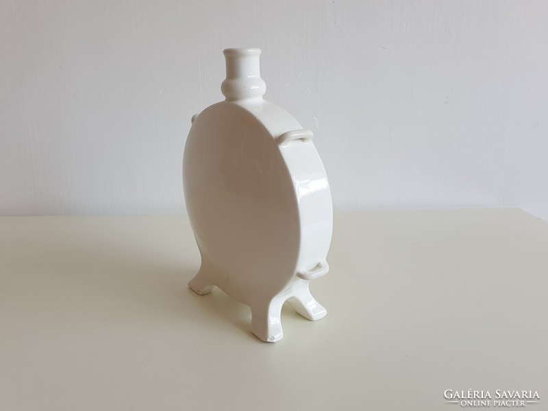 Régi retro munkásőr munkásőrség relikvia emlék nagy méretű porcelán kulacs