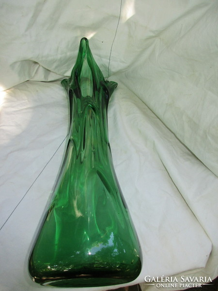 Old craft glass vase