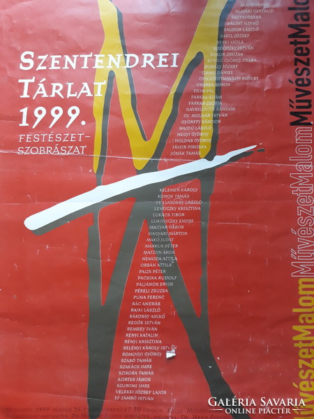 Szentendrei Tárlat - plakát 1999- ből, festészet és szobrászat
