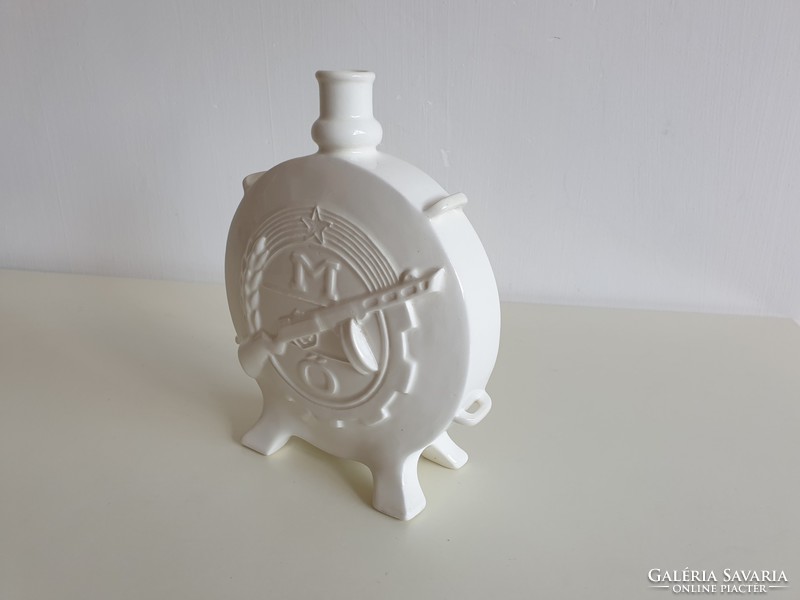 Old retro workers' guard workers' guard relic social real souvenir large porcelain water bottle