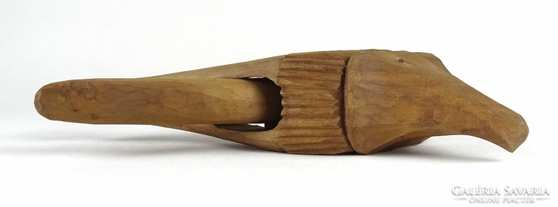 1J672 old special carved man-made folk wood nutcracker