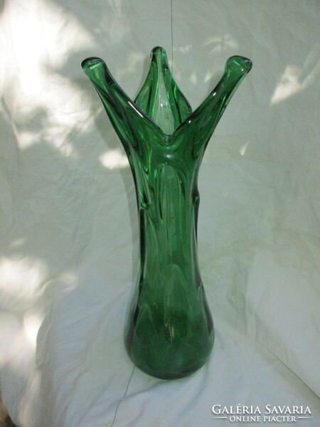 Old craft glass vase