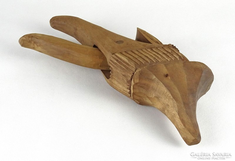 1J672 old special carved man-made folk wood nutcracker