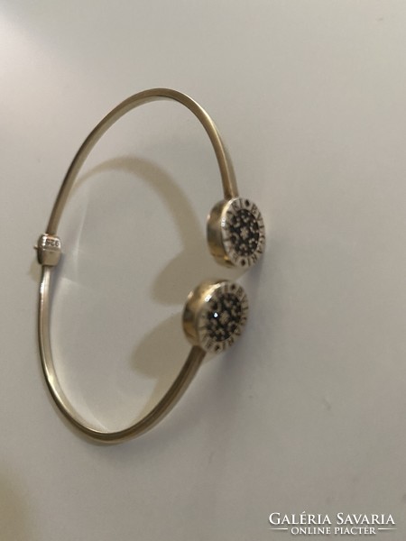 Silver bvulgari rigid bracelet