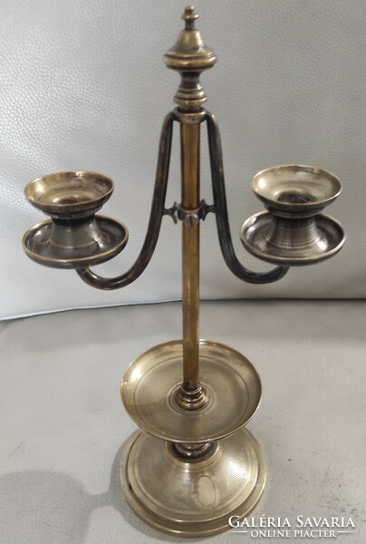 Antique special table lamp - candle holder, adjustable height. Art Nouveau rarity