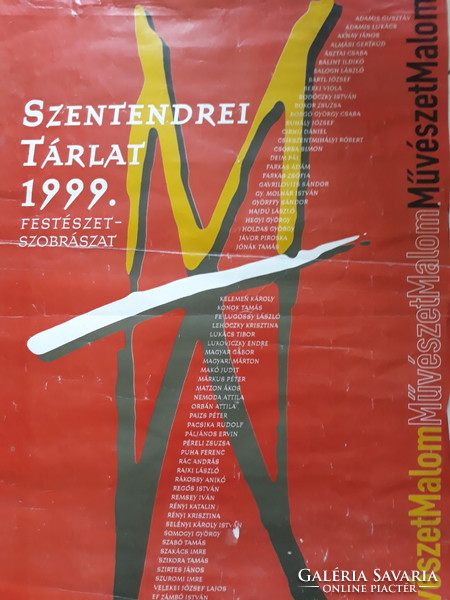 Exhibition in Szentendre - poster from 1999, painting and sculpture