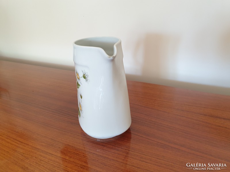 Retro lowland porcelain jug with marguerite spout, old water jug