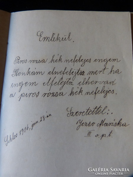 Emlékkönyv /1896 -1916 Pécsvárad / Siklós.