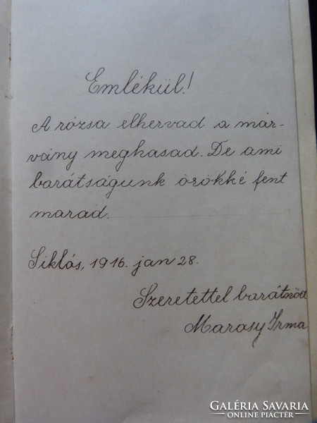 Memorial book / 1896 -1916 Pécsvárad / Schízlós.