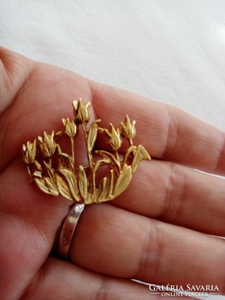 Old tulip brooch pin