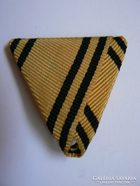Original József Ferenc's triangular silk ribbon for mobilization cross, used, but very nice!