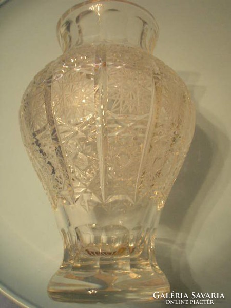 U9 antique lead crystal faultless heavy ca: 1.5 Kg vase rarity which is 22 cm for sale