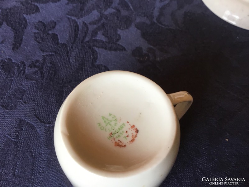 Hollóházi antik porcelán kávéskészlet
