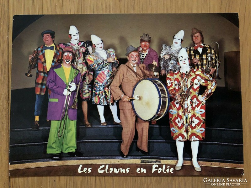 Old clown postcard - postage cleared