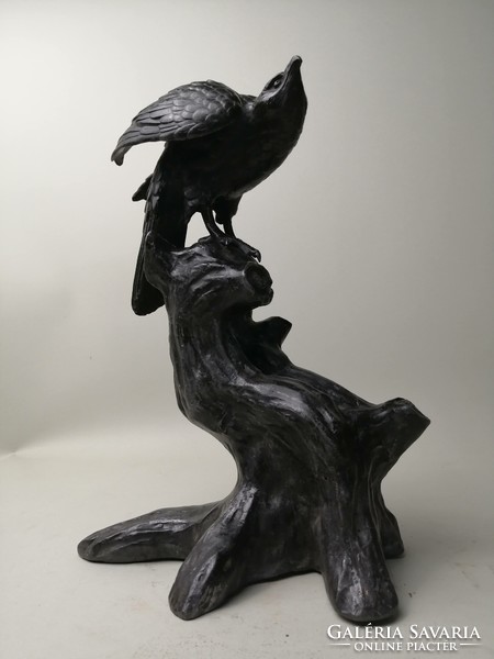 VADÁSZ EMLÉKTÁRGY - ANTIK ÓN FAJDKAKAS SZOBOR