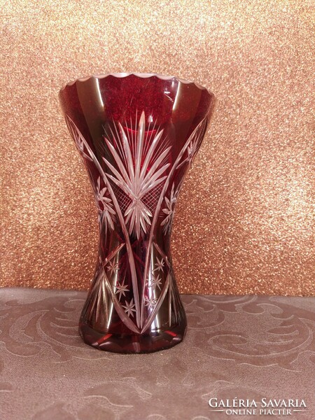 Polished retro glass vase
