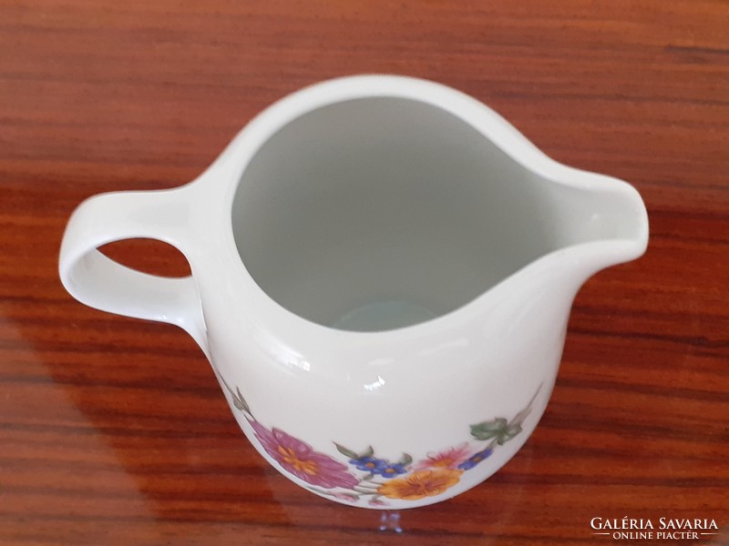 Retro Alföldi porcelán virágos kis tejkiöntő tejszínes 1 db
