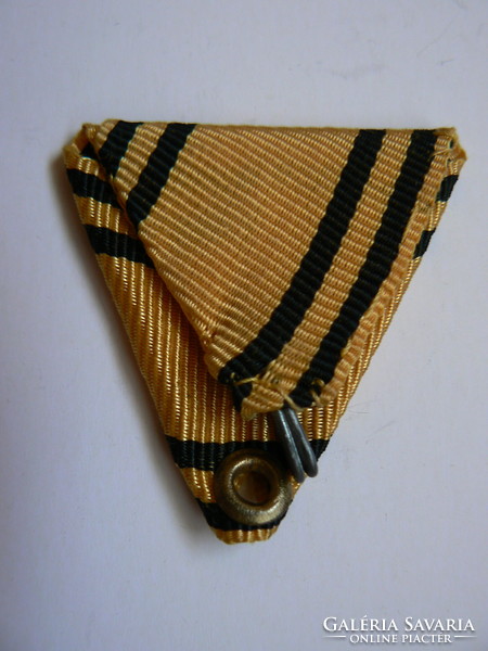 Original József Ferenc's triangular silk ribbon for mobilization cross, used, but very nice!