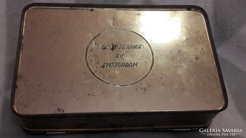 Antik csokoládés fém doboz, pléh doboz (M2616)