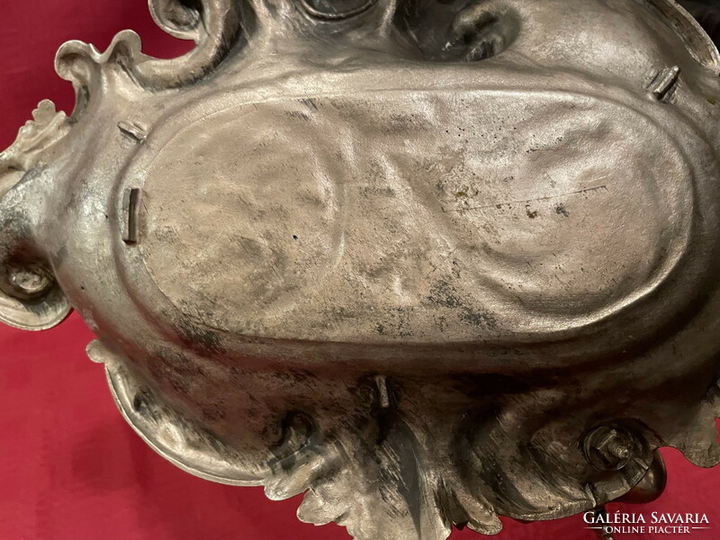Old neo-rococo figural serving bowl
