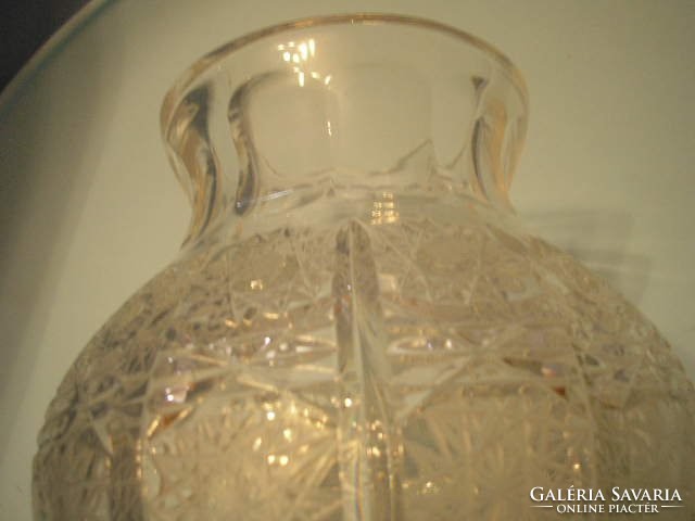 U9 antique lead crystal faultless heavy ca: 1.5 Kg vase rarity which is 22 cm for sale