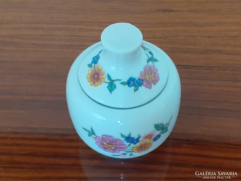 Retro lowland porcelain bonbonier with flowers