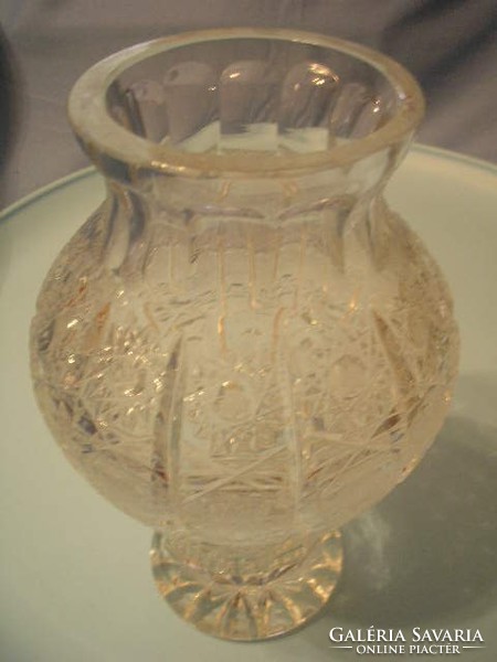 U9 antique lead crystal faultless heavy ca: 1.5 Kg vase rarity which is 22 cm for sale
