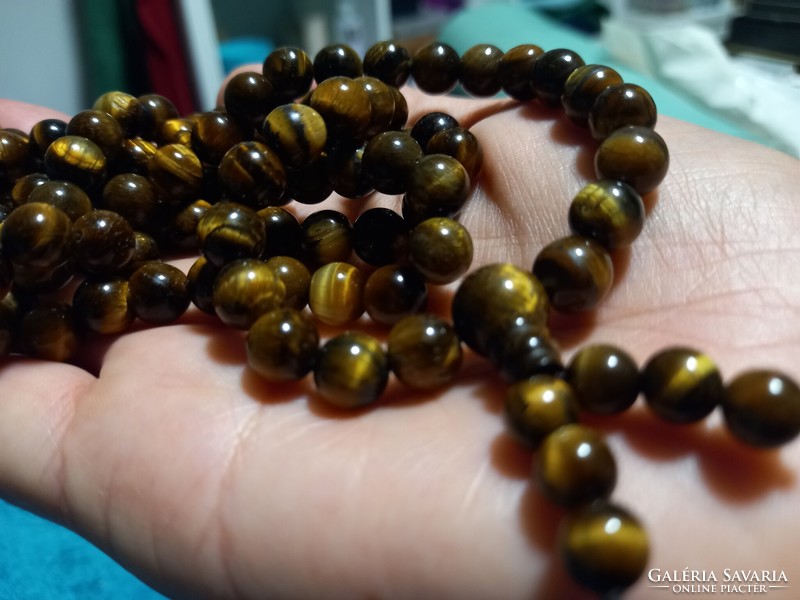Real Tibetan mala/108-eye prayer beads with premium tiger eye balls