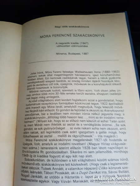 Móra Ferencné Szakácskönyve-Reprint kiadás