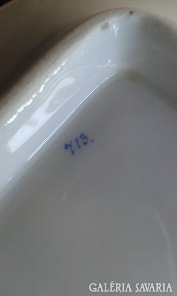 Hüttl tivadar porcelain square bowl 30x24