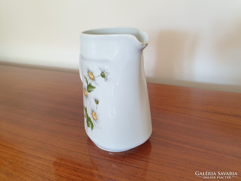 Retro lowland porcelain jug with marguerite spout, old water jug