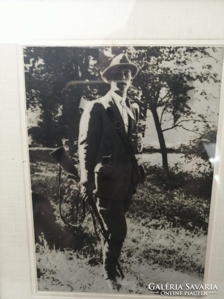 Antique photo - hunter with his rifle