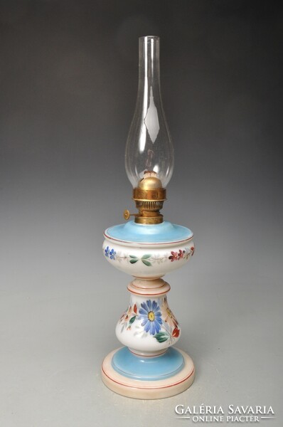 Antique Art Nouveau kerosene lamp, fujt - broken, large size - 54 cm.