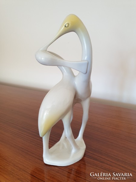 Old retro Ravenhouse porcelain spoon herons sculpture art deco bird couple