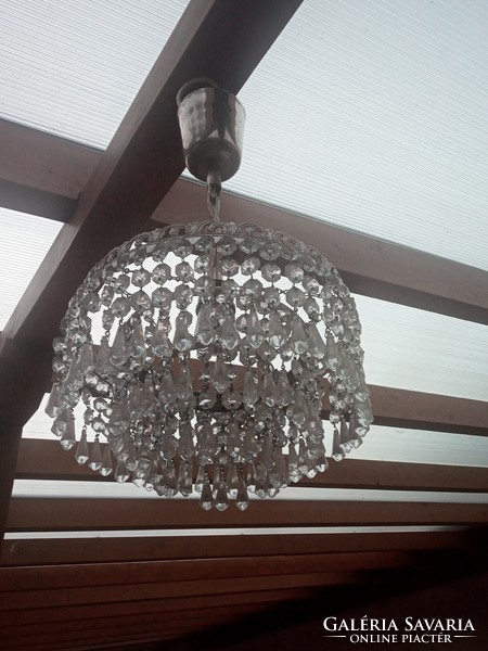 Special antique crystal chandelier with silver-colored fittings