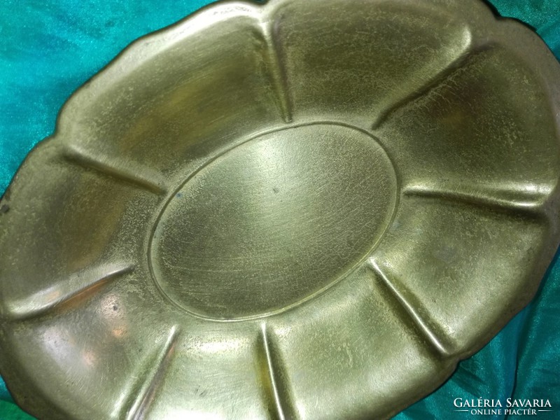 Brass oval plate.