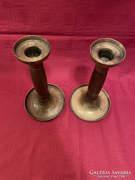 Biedermeyer style candle holder pair