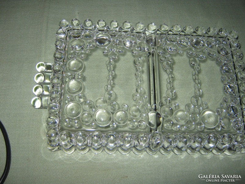 Beautiful cam-shaped glass divided serving tray