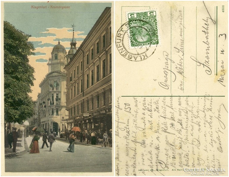 Régi képeslap - Klagenfurt 1910