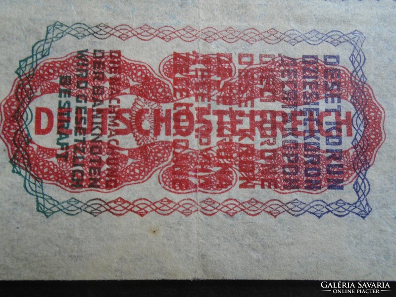 17 94 Austro-hungary 10 crowns 1915 ovpt. 1919 10 Kronen 1915 mit aufdruck deutschösterreich