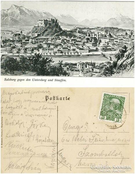 Régi képeslap - Salzburg