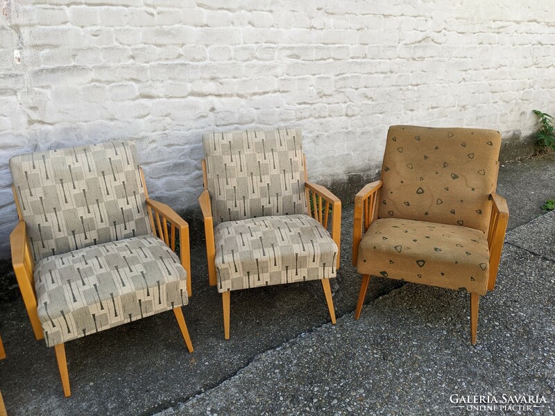 Retro cane armchairs (6)