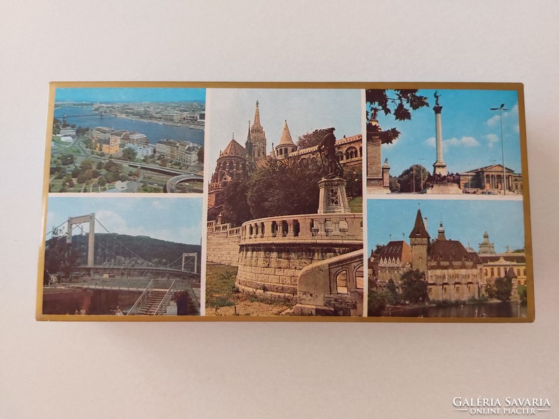 Old candy box 1974 panorama dessert Hungarian confectionery industry Szerencs chocolate factory