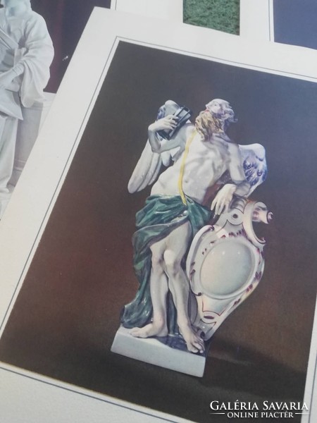 Meisseni porcelán figurákat bemutató, képes gyógyszeripari reklámkiadványok cca1940