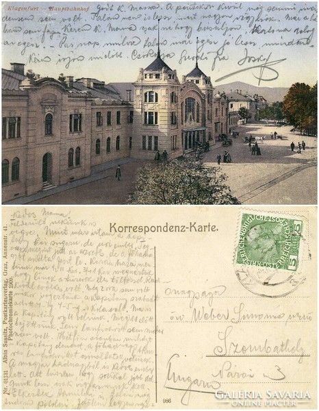Régi képeslap - Klagenfurt