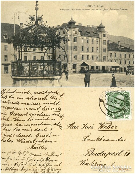 Régi képeslap - Bruck a. M.