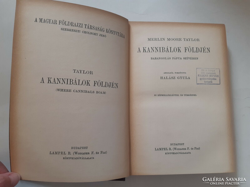 Merlin moore taylor: in the land of cannibals, the library of the Hungarian Geographical Society