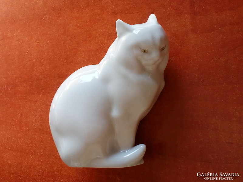 Antique Herend kitten, cat / old porcelain