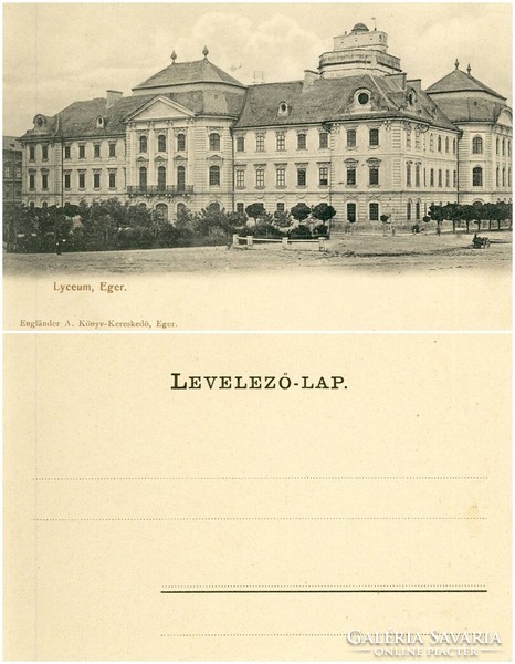 Régi képeslap - Eger Lyceum