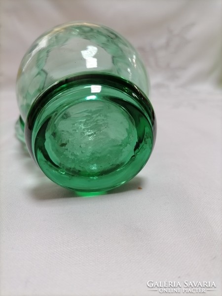 Green glass small jug